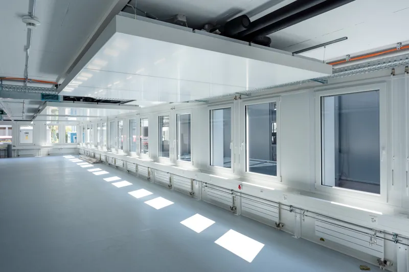 Bruker AG: Projektaufnahme mit interpanel Deckensegeln