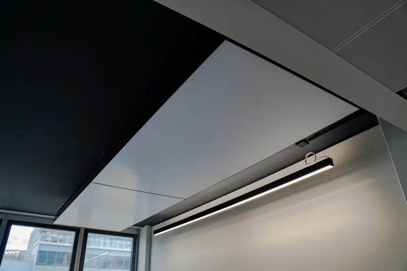 Friedrichscarré Stuttgart: Projektaufnahme mit interpanel Deckensegeln