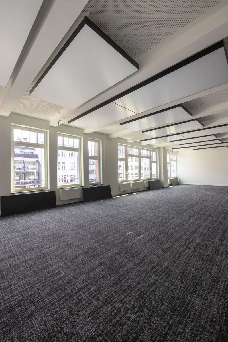 Kaisergalerie Hamburg: Projektaufnahme mit interpanel Deckensegeln