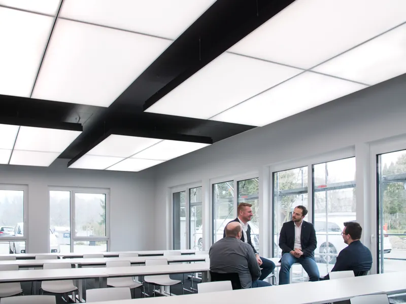 Wahl Gruppe Reutlingen: Projektaufnahme mit interpanel Deckensegeln