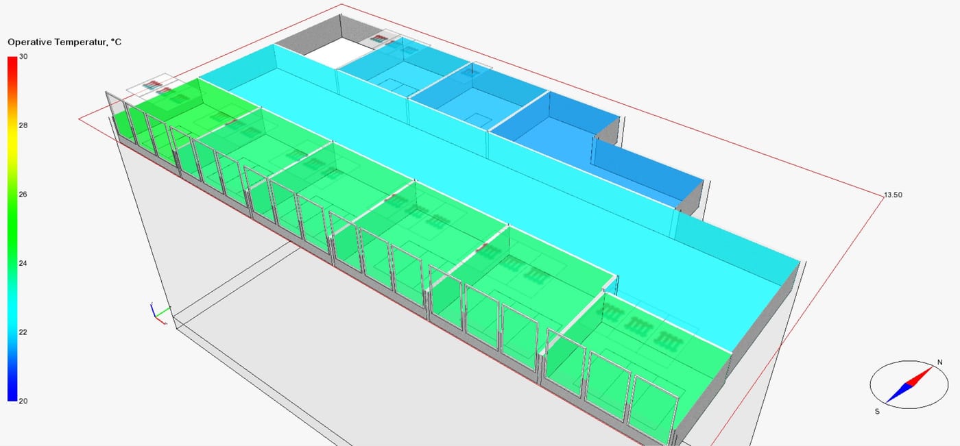Effiziente Gebäudetechnik mit Gebäudesimulation als Tool in der Planung mit Praxisbeispiel